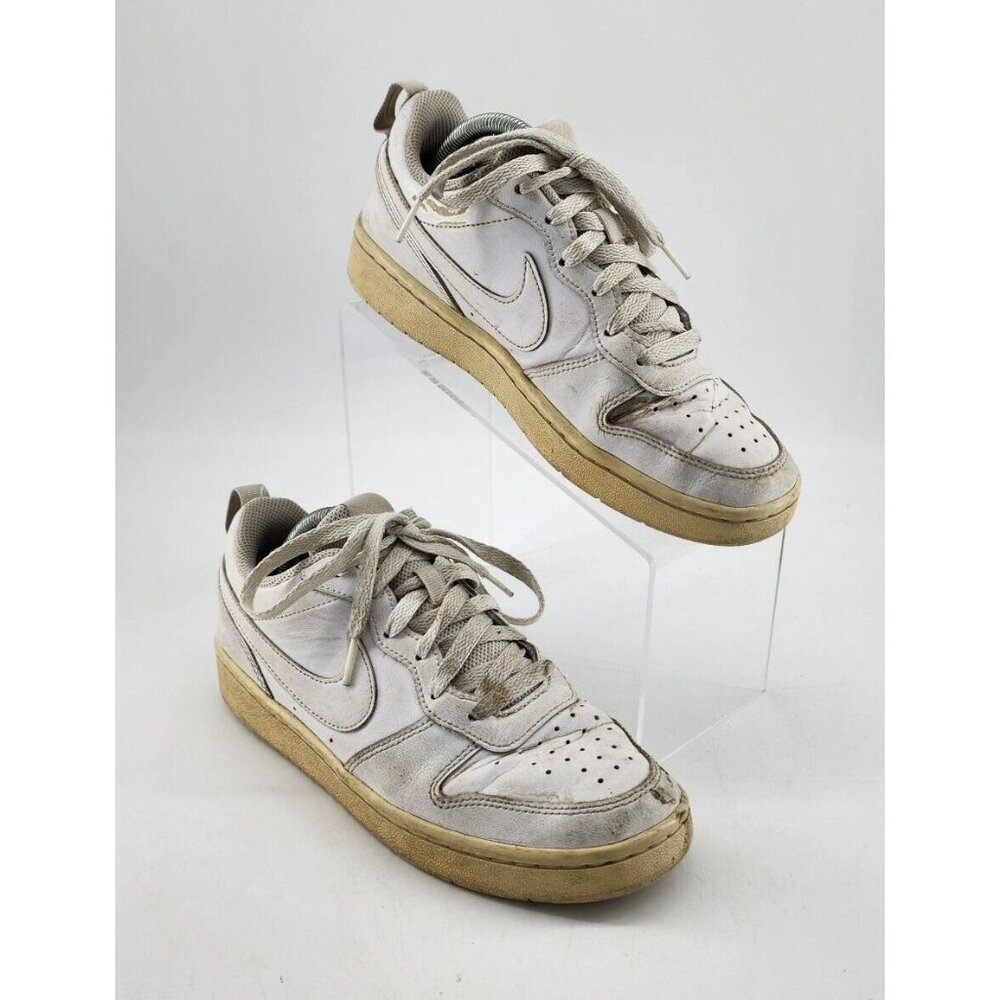 Nike Boys Court Borough Low 2 Lace Up Sneaker Shoes White BQ5448-100 Youth 5.5Y‎